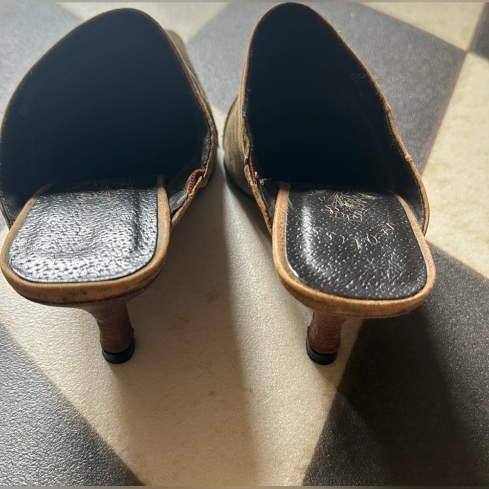 Matisse Leather Pointed-Toe Mules with Stacked Wood Heel  Real Beauties! - Picture 3 of 8